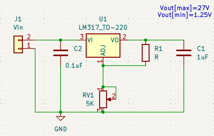 LM317 Basic Circuit