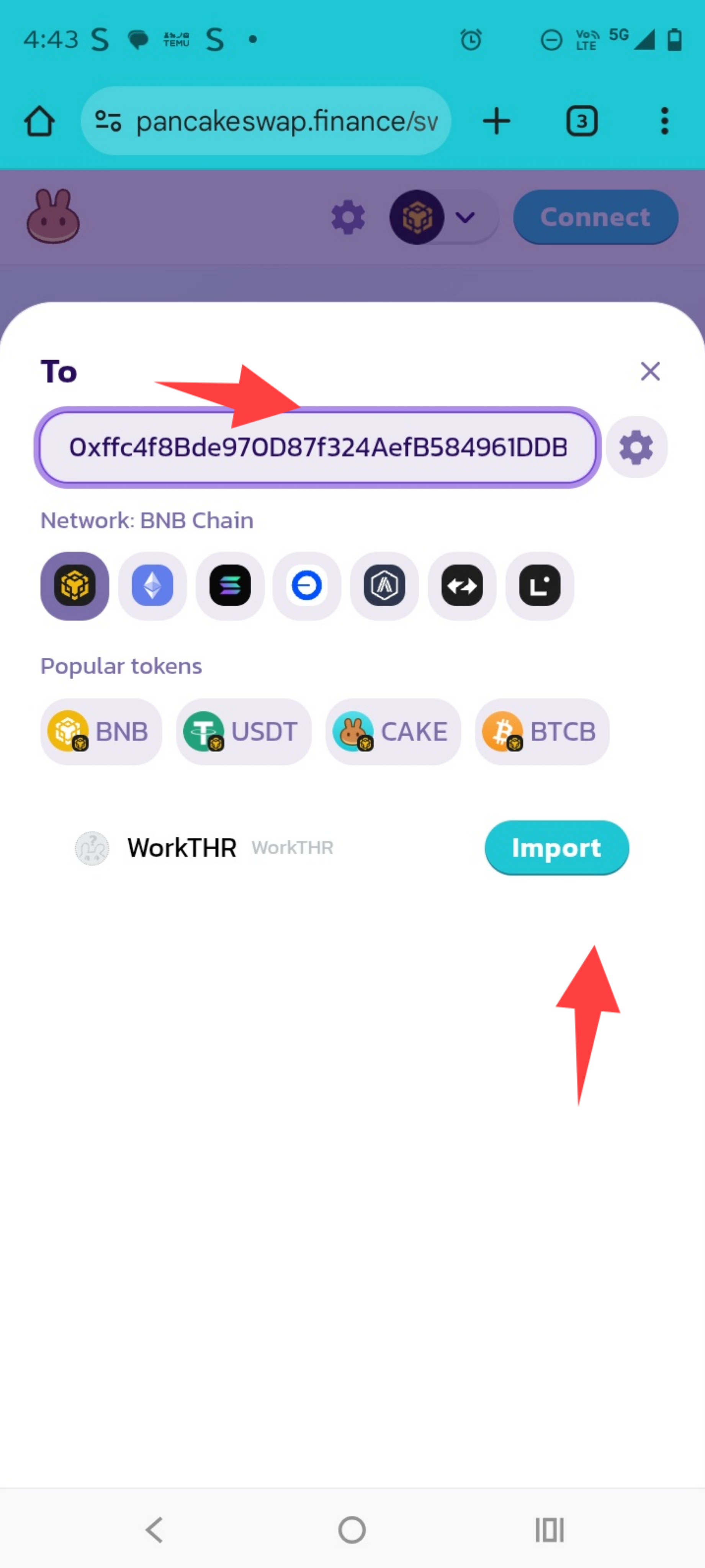 Import Tokens in Metamask